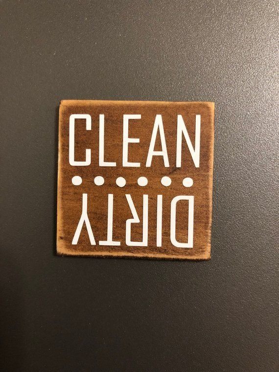 clean dirty dishwater magnet