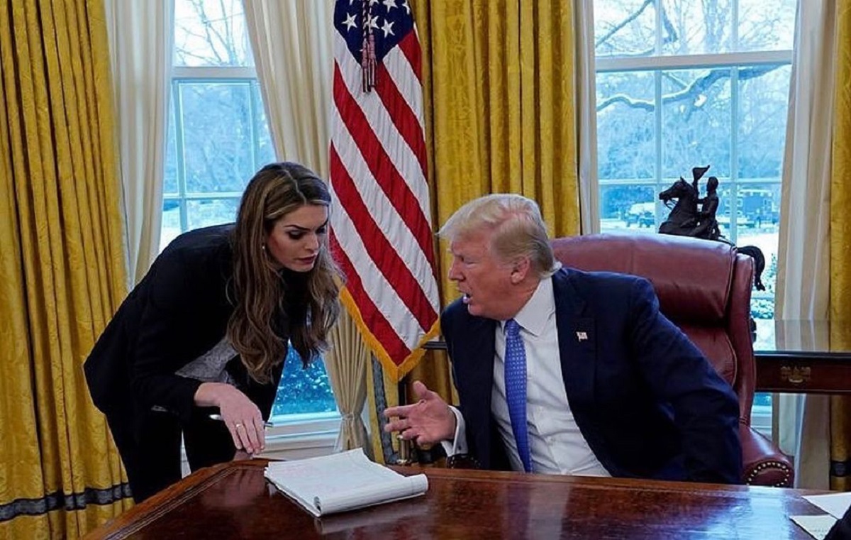 Hope Hicks and Donald trump